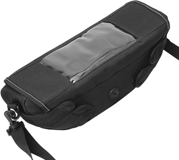 H RUO Waterproof Handlebar Storage Bag, Motorcycle/Bike Handle Bar Bag with Phone Pouch Fits for BMW F750GS F850GS R1200GS Triumph Honda Yamaha Suzuki