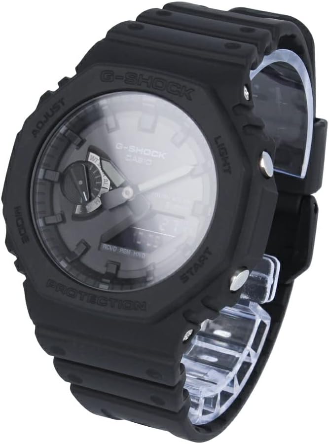 Casio G-SHOCK 2100-1A1 Mens Watch, Waterproof, Tough Solar, Smartphone Link, Bluetooth, Carbon Resin, Black