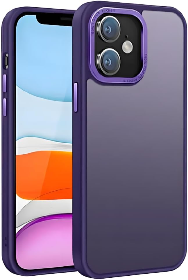 Coverzone Galaxy A52 ile Uyumlu Köşe Korumalı Buzlu Saydam Metal Çerçeveli – Darbeye Dayanıklı, Kamera Korumalı, Mat Arka Yüzey, Ultra İnce Şeffaf Koruma Telefon Kılıfı