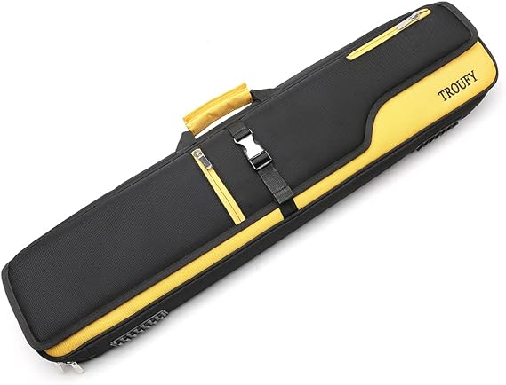 Backpack 4x4 Pool Cue Case Yellow for Carrying 4 Pool Cue Sticks,Pool Queue Case