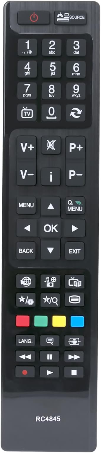 RC4845 Replacement Remote Control fit for FINLUX TV 19H6030-DM 24FLYR132LV 32H7072-DT 32HBD274B-N 32HME242B-T 39F6072-D 39FLHZR168S 39FPD274B-T