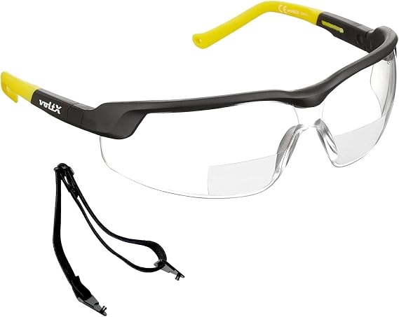 voltX GT ADJUSTABLE Bifocal Reading Safety Glasses +2.5 Clear Lens