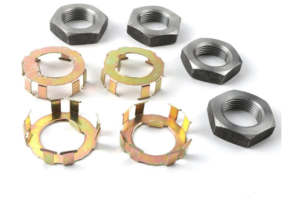 Trailer Axle Nuts & Retainers (6-191/6-190) – Heavy-Duty 3500–8000 lb Dexter E-Z Lube Compatible, Cotter-Pin-Free Locking Hub Nut System