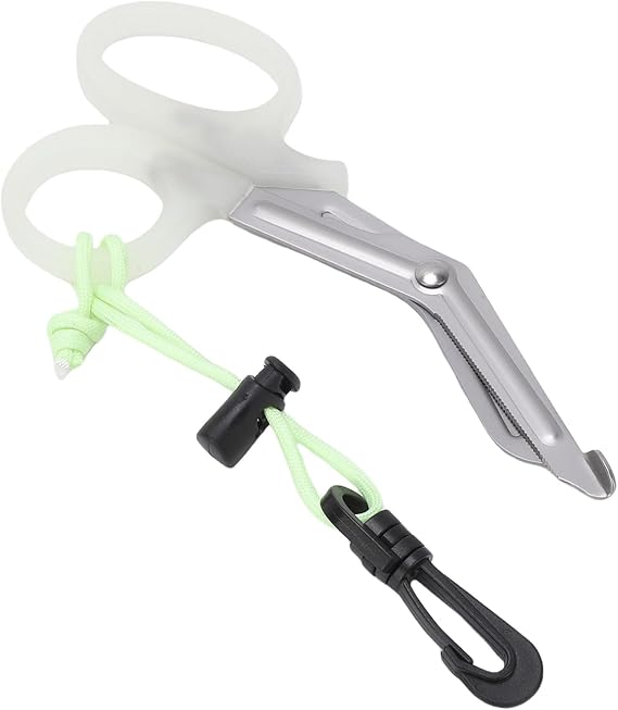 Dive Knife Multifunctional Luminous Dive Scissors, Ti Coated Stainless Steel Underwater Shears for Cutting Fishing Seaweed, Durable Gear for Scuba Divers Ocean Explorers