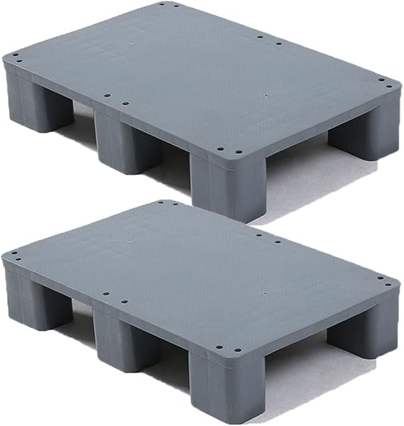Modular Plastic Pallet Racking System 1100 lbs Load Capacity HeavyDuty Ideal for Warehouses & Garages Forklift Accessible Enclosed Storage Cabinets.