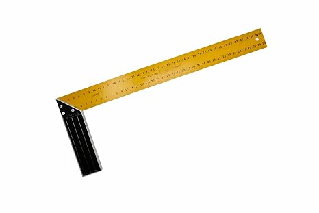 Rayno Profesyonel Marangoz Gönyesi - Alüminyum Gövdeli Paslanmaz Çelik Cetvel - L Tipi 90 Derece Hassas Ölçüm ve İşaretleme Gönyesi - Marangozlar ve DIY Tutkunları İçin (400 mm)