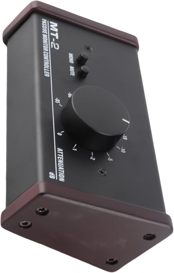 Passive Stereo Volume Control XLR 3.5mm Large Knob Mute for Studio Monitors Iron 1pc