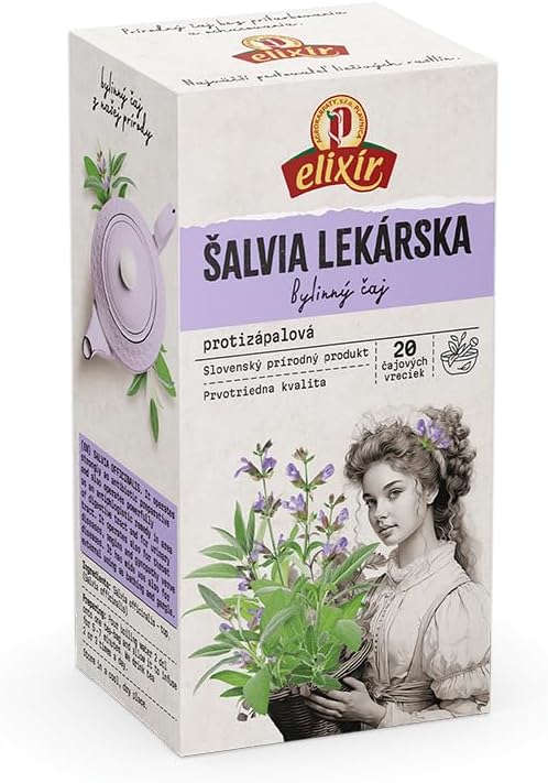 Elixir Pure Sage Herbal Tea, Salvia Officinalis (20 Bags, 1 Pack)