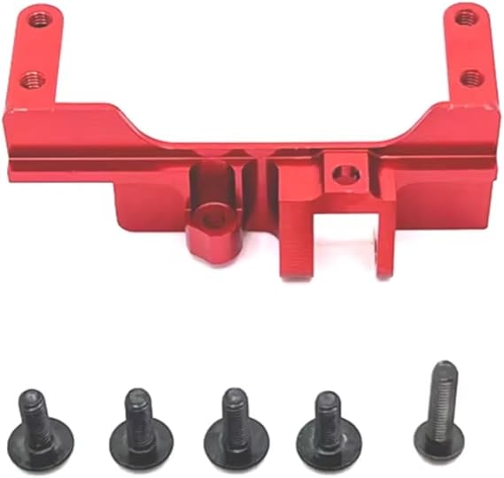 RC Accessories Compatible With MJX For Hyper Go H12Y H12Y+ 1/12 RC Crawler Car Upgrade Parts Accessories Metal Front Axle Servo Mount Bracket(Red)