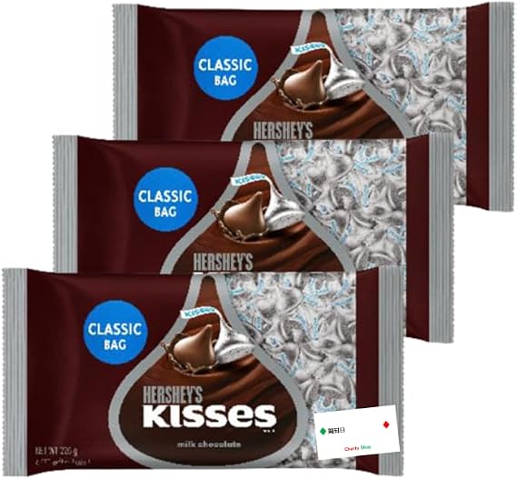 Hershey Kiss Chocolate, Middle Pack, 8.0 oz 226 g, Includes Original Opening Day Seal
