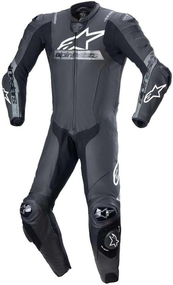 Alpinestars Missile V2 Ward perforated One Piece Motorcycle Leather Suit, black/gray, 50