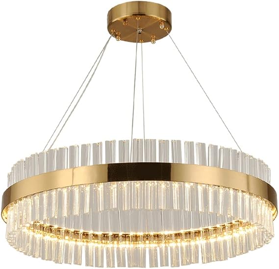 Circle Crystal Hanging Lamp LED Ring Light Fixtures Creative Chandelier Bedroom Decoration Ceiling Lamp Dining Room, Living Room, Bar, Kitchen Pendant Lighting