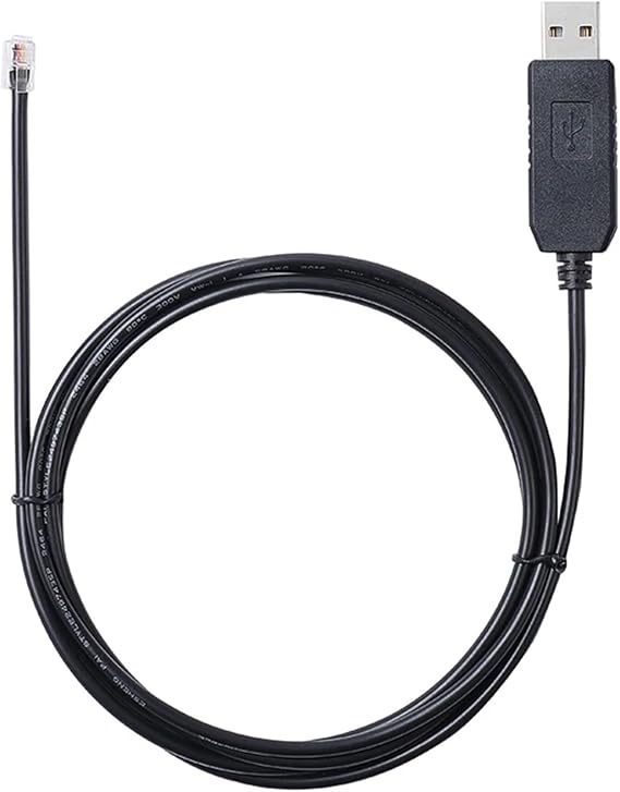 Prolific PL2303 USB RS232 Serial to RJ9 4P4C C7 PC Configuration Cable for Servo-ronix CDHD Servo Drive C7 PC Link Control Cable(1m)