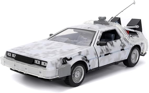 Jada BACK TO THE FUTURE TIME MACHINE R1 1:24 scale model vehicle to collect, play and display, suitable for gift, party favors, Christmas and birthdays