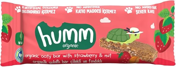 Humm Organic Vegan Çilekli ve Fındıklı Yulaf Bar