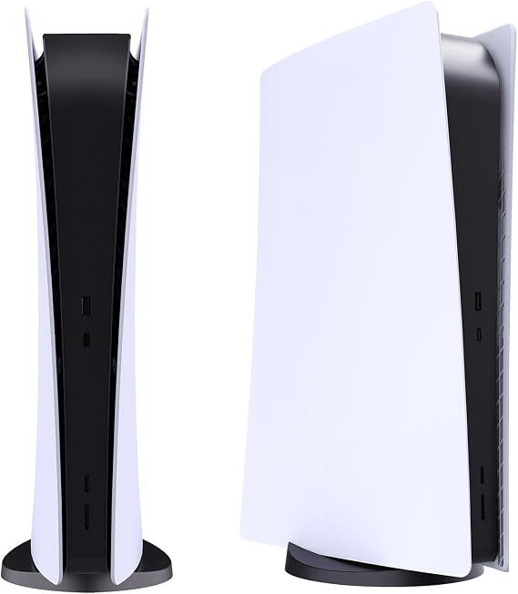Digital Edition Face Plates Cover Skins Shell Panels for PS5 Console, Accessories for PlayStation 5 Protective Replacement Faceplates (White)