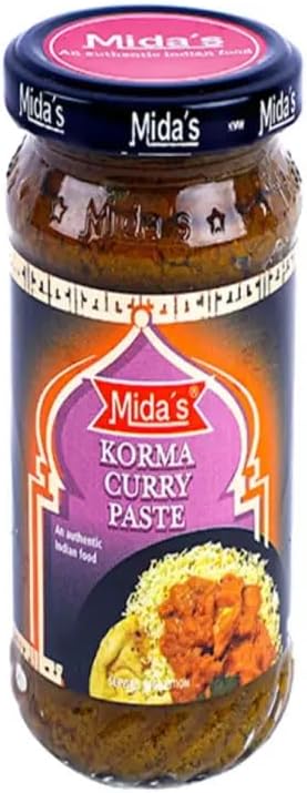 Mida's Korma Curry Paste 300 gr | Hint Usulü Korma Köri Ezmesi | Tavuk, Et ve Sebze Yemekleri İçin Baharatlı Curry Sos Bazı