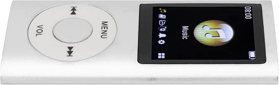 Yctze MP3/MP4 Player, Portable Music Player with Earphone, 1.8 inch HD Screen, Support up to 64GB Memory Card, 8H Playing time, Super Light Metal Shell(Silver)