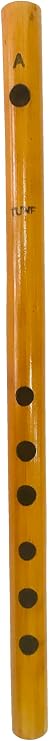 Bamboo Bansuri Flute for beginners A Key Tune scale 7 Holes Fipple Woodwind Clarinet Quena Flute Musical Instrument Krishna Flute 15 Inch, GAVNWFL5-01