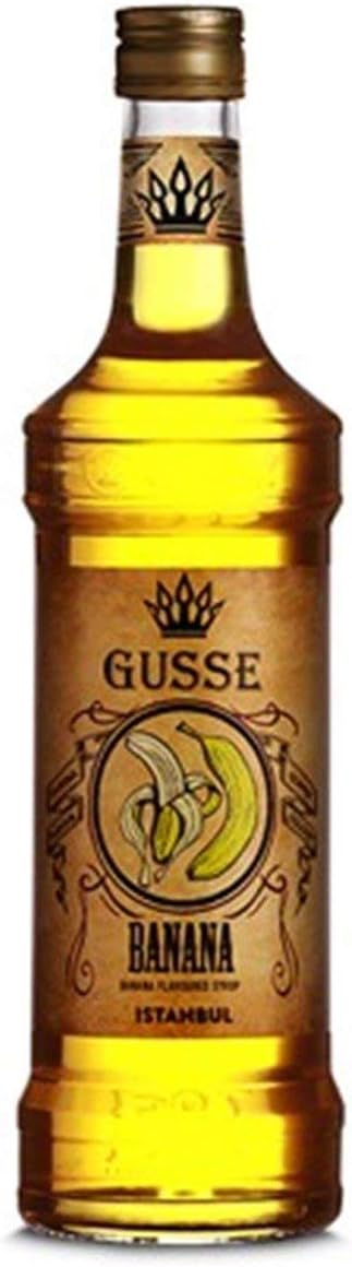GUSSE Bütün Aromalarda Kokteyl Şurup Çeşitleri 700 ML , Kokteyl Şurubu, Kahve Şurubu, Aroma, Tatlandırıcı şurup, Gazlı içecekler ve Çaylar İçin Aroma verici (Muz)