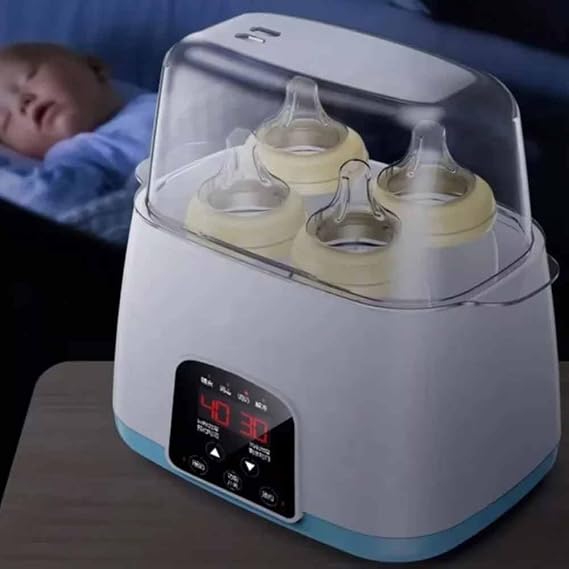 Baby Bottle Steriliser Bottle Warmer with & Smart Temperature Control & LCD Display | Portable Double steriliser for Baby Bottles to Breastmilk, Formula, Pacifiers | Fast Home Sterilisation