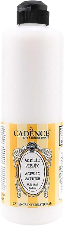 Cadence Water Based Acrylic Varnish Semi Matte 500 Ml CAD SUBVYARIMAT500