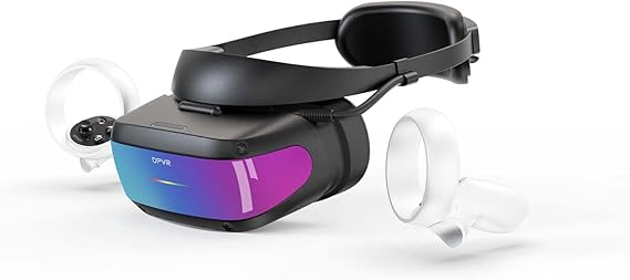 DPVR E4 VR Headsets, PCVR Headset with Controller, Virtual Reality Headset for PC Games, Support SteamVR Games