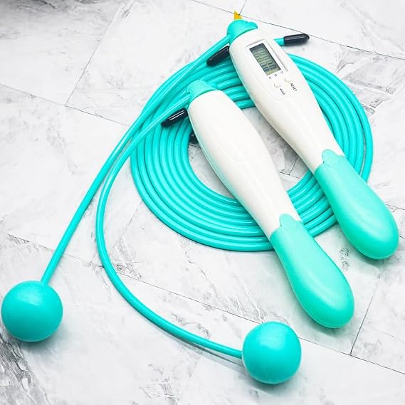 Jump Rope with Counter,Ropeless Skipping Rope for Fitness,Adjustable Weighted Cordless Jumping Rope Training For Indoor And Outdoor,Pink