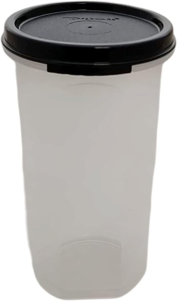 Tupperware Circular 650 ml siyah yumurta kabı yuvarlak kutu kuru saklama stoku dekorasyon geri sihirli kutu kahve pedleri için