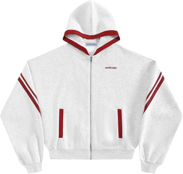 Aelfric Eden Boxy Hoodie Men's Basic Zip Up Sweatshirt