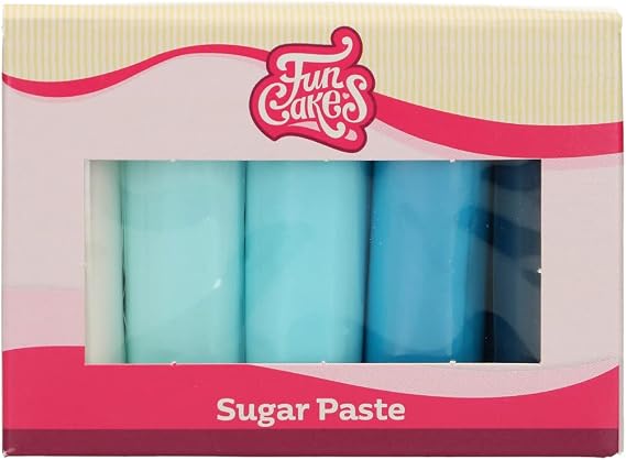 FunCakes Sugar Paste Multipack Palette Blue 5 X 100 G, 500 g