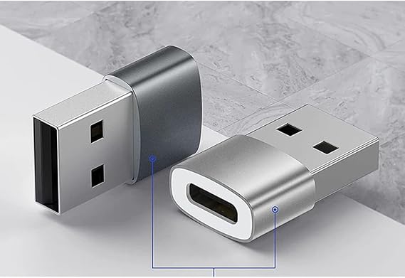 Jouis Dönüştürücü Adaptör Araç Car Play Hızlı Şarj Usb to Type C Mini OTG Adaptör USB 3.1 to Type-C-Siyah (KALİTELİ HIZLI)