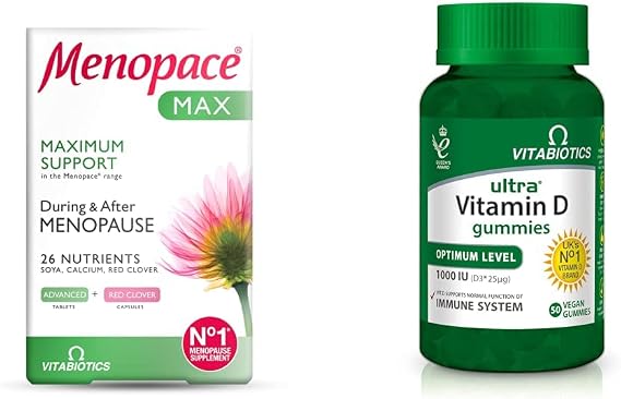 Menopace Max Support Pack with Vitamin D Gummies