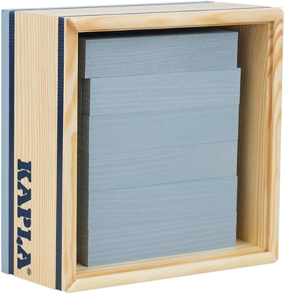 KAPLA Construction Set Grey - 40 Wooden Plates Construction Toy