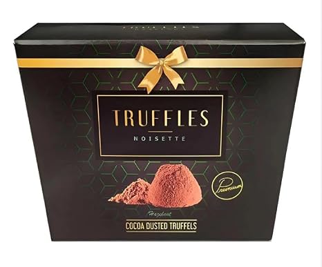 Truffles - Elegant Truffle Chocolates with Cocoa Powder 150 g Nature Hazelnut or Caramel (Standard Hazelnut)