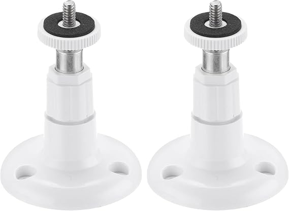 2 Pack Camera Wall Mount Bracket, 360° Adjustable Holder, White