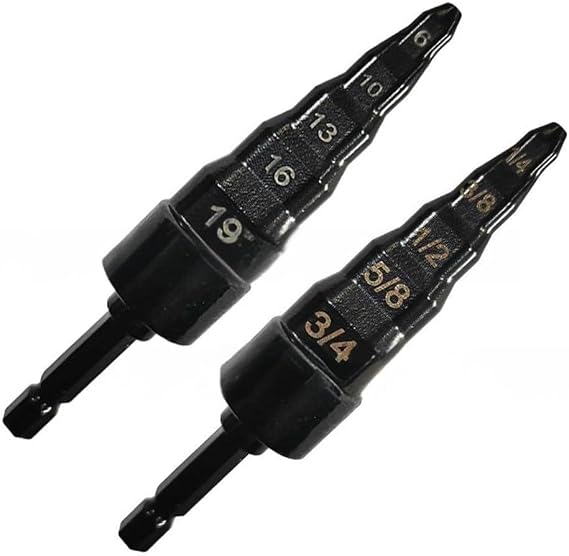 2pcs Copper Pipe Expander Tool Set for Air Conditioning, Carbon Steel Swage Tube Expander with Metric and for imperial Sizes