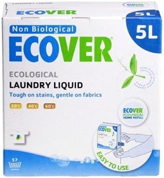 (10 PACK) - Ecover - Laundry Liquid Non Bio. | 5000ml | 10 PACK BUNDLE by ECOVER (UK)