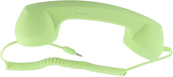 Smart Phone Handset for Retro Phone Cell Phone, 3.5mm USB C Phone Phone Receiver Microphone Microphone Speaker Green