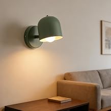 XINYASEE Bedside Wall lamp, Modern Minimalist Wall lamp for Bedroom and Living Room, Creative Macaron Nordic Reading lamp for Balcony and Hallway, Background Wall lamp (Green) [Energy Class F]