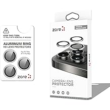 Senon Apple iPhone 17 Pro İçin Zore CL-12 Premium Safir Parmak İzi Bırakmayan Anti-Reflective Kamera Lens Koruyucu (Titanyum-Gümüş)