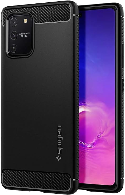 Spigen Galaxy S10 Lite ile Uyumlu Kılıf Rugged Armor Matte Black - ACS00676