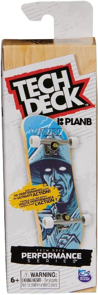 Spin Master Tech Deck, Performance Series Fingerboards Made of Real Wood, with Non-Slip Foam Grip Tape, Soft Performance Thanks to Smooth Wheels, from 6 Years