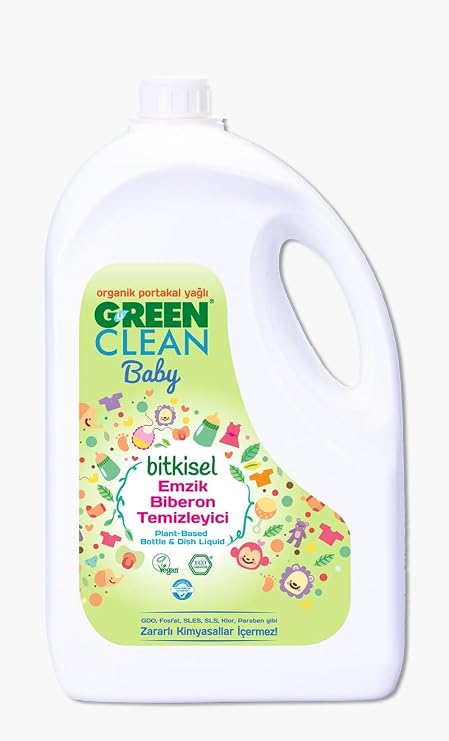 Green Clean Baby Bitkisel Emzik Biberon Temizleyici, Organik Portakal Yağlı, 2750 ml
