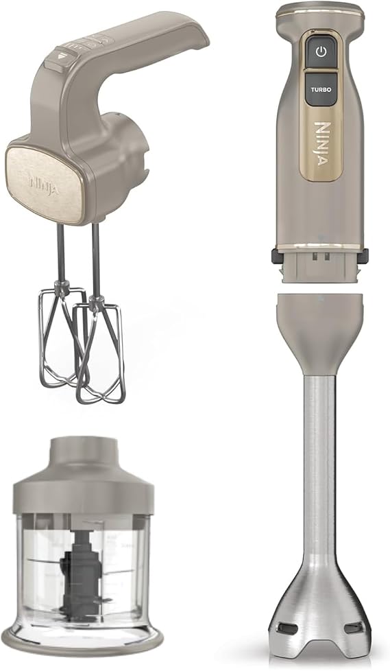 Ninja Foodi 3-in-1 Hand Blender, Hand Mixer & Chopper, with Gradual Start