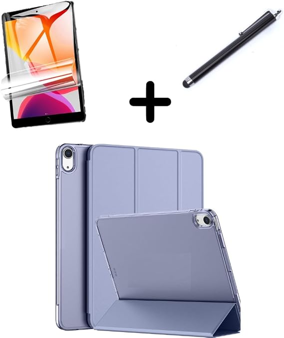 UnDePlus iPad 11.Nesil A16 11inç/10.Nesil 10.9inç ile uyumlu Kılıf SET PU Deri Smart Tablet Kilifi Ekran Koruyucu + Kalem