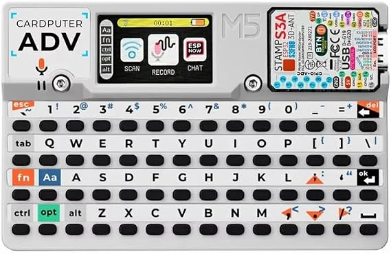 Cardputer Adv Version Portable Computer M5 Stamp S3A Development Kit 1.14" Screen& 56 Key Keyboard Card