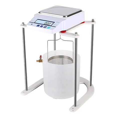 Hydrostatic Balance Scale, Digital Lab Scale with LCD Display, 0.1g Graduation, Unit G/kg/lb, for Solid Density Testing (5kg Capacity)