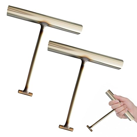 2 Pcs Heavy Duty Manhole Lifting Keys, T-shape Manhole Lid Lifter Hooks, Drain Grate Pull Hooks for Well Lids, Silver