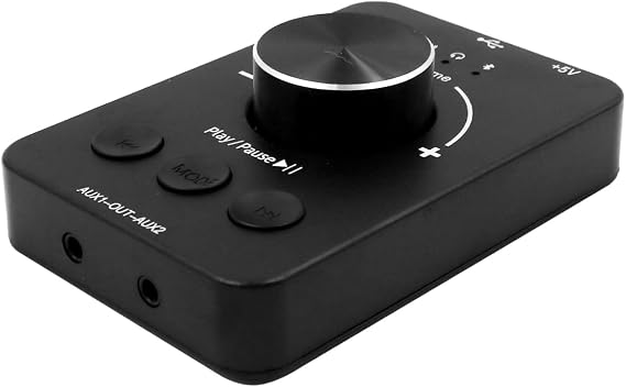 USB Volume Controller Bluetooth Receiver 3.5mm Audio Switcher Support U Stick Multimedia Control Knob for PC Speaker Laptop Bluetooth Speaker 3.5mm Headset Bluetooth Headset